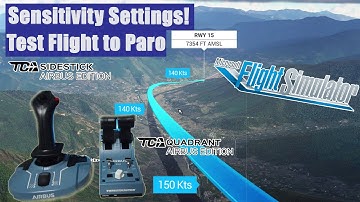 Sensitivity Settings and Test Flight to Paro with TCA Sidestick and Quadrant