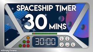 30 min Space ship flying through space countdown timer