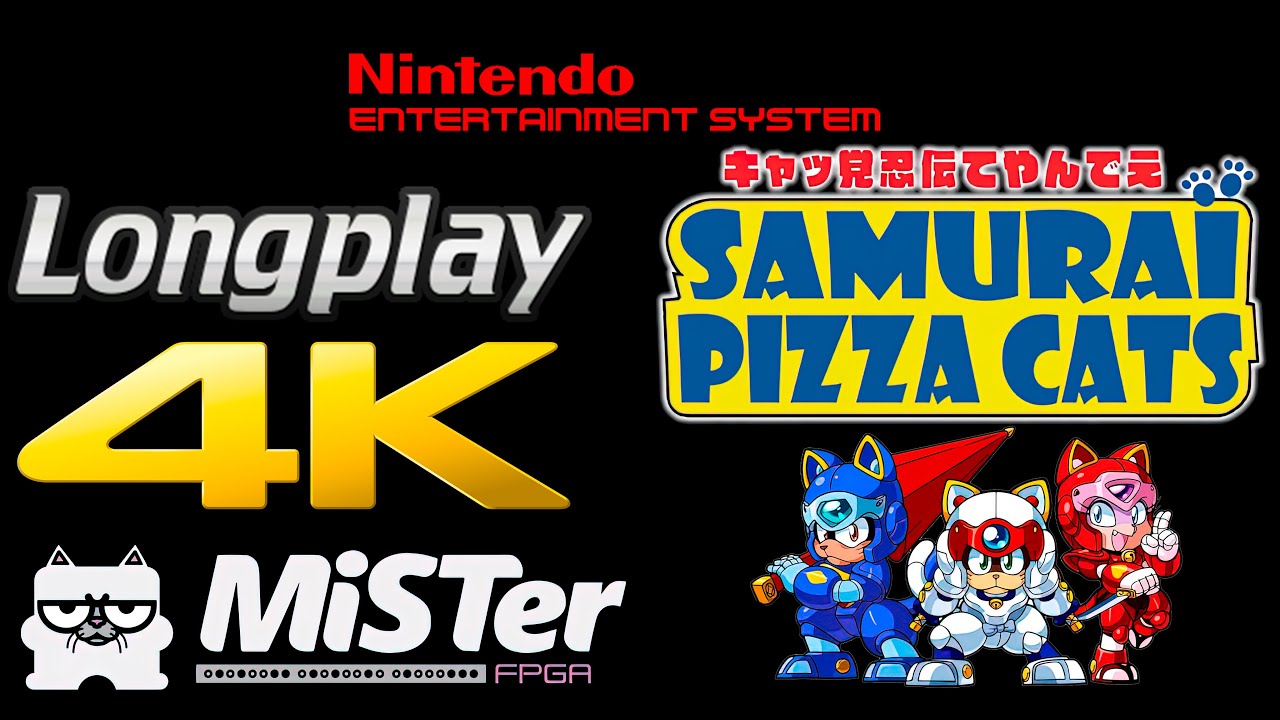 Samurai Pizza Cats Nintendo Nes Longplay 4K MISTer FPGA YouTube