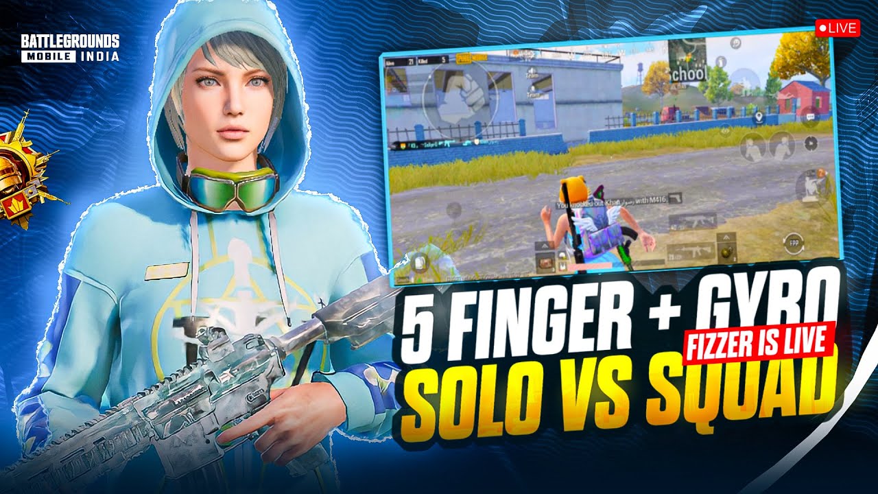 Consistent Streamer is Live Day 5💀 l 5 finger + Gyro l | BGMI LIVE ...