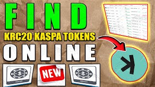 How To Find KRC20 Kaspa Tokens Online Tutorial (2025)