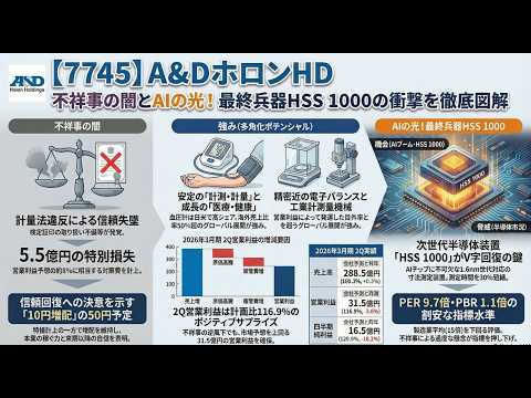 【7745】Ａ＆ＤホロンＨＤ、「計量法違反」の影響を徹底解剖