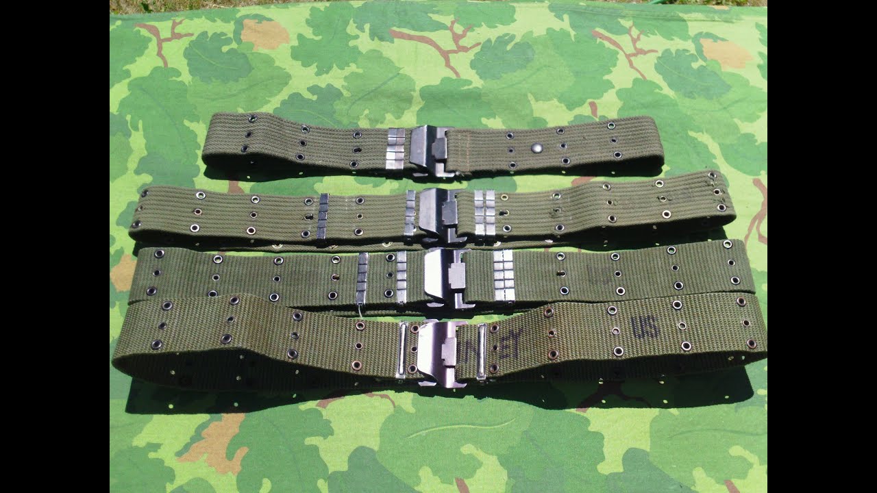All variants of the Vietnam Davis quick release pistol belt - YouTube