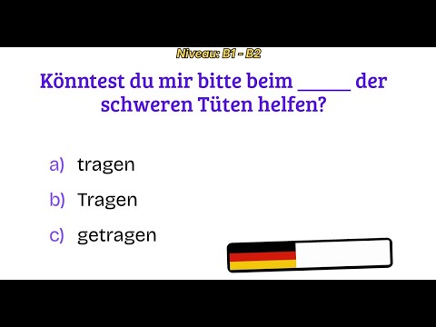 Deutsch Grammatik Test B1 - B2  - Teste dein Deutsch