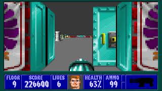 BOSS BATTLE  - Wolfenstein 3D Playthrough   E1L9, PC Speaker, Keyboard only