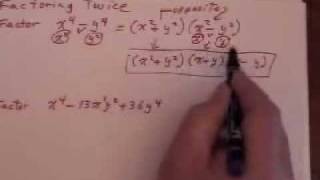 Factoring twice in a row.