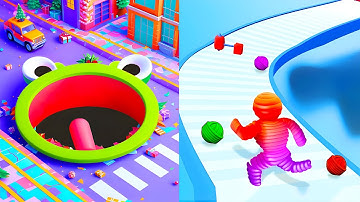 Hole io VS Rope Man Run - SpeedRun Gameplay Walkthrough (Android,iOS) NEW UPDATE Ep 2