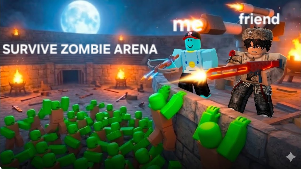 ROBLOX SURVIVE ZOMBIE ARENA - YouTube