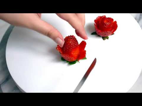 Video: Cara Membuat Mawar Dari Strawberi