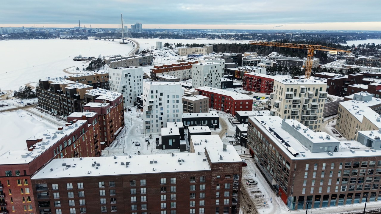 Helsinki Kruunuvuorenranta And Kruunuvuori Bridge, February 2026, DJI Mini 5 Pro