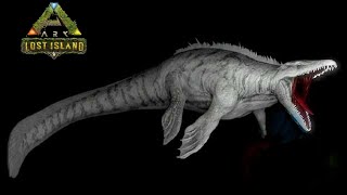 ARK Lost Island || Taming a Max Level Of Mosasaurus by using a Trap ||••