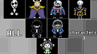 All characters in bonetale 3