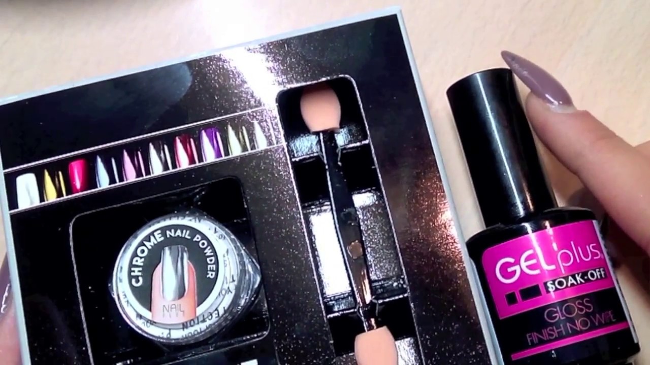 Chrome Nail Powder Tutorial applicazione YouTube