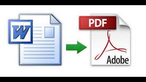 How to convert word to pdf file format in ms word