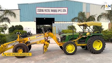 Tractor Grader attachment for John Deere, Mahindra, New Holland, Sonalika, Tractor fitted Grader