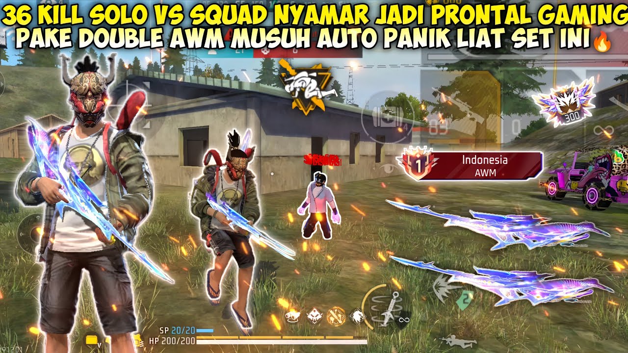 36 KILL SOLO VS SQUAD NYAMAR JADI PRONTAL GAMING!! PAKE DOUBLE AWM MUSUH AUTO PANIK LIAT SET INI!!