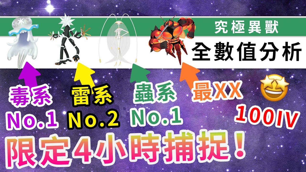 究極異獸全數值分析,數值靚,招式強!100IV、最佳招式、弱點介紹 | Pokemon GO | 精靈寶可夢 | rios arc 弧圓亂語 ...