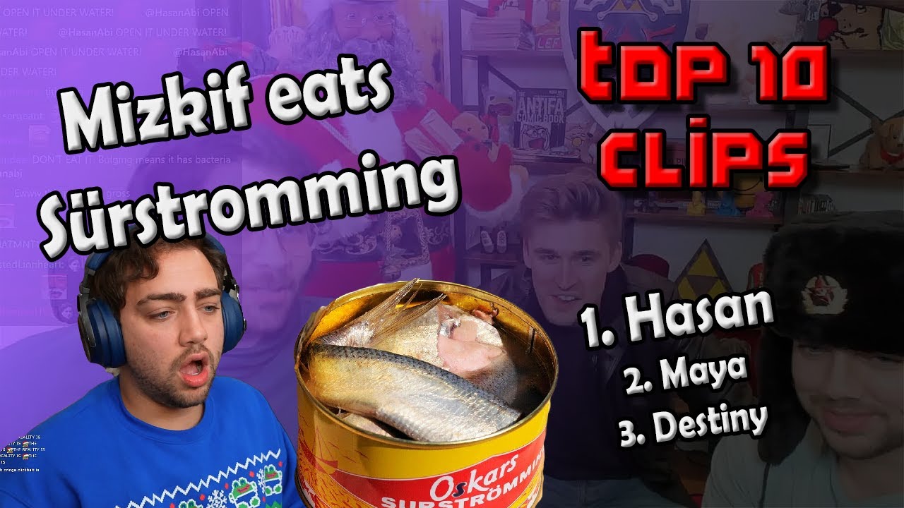 Daily Clips 17: Mizkif eats Sürstromming. Boxbox hits an 