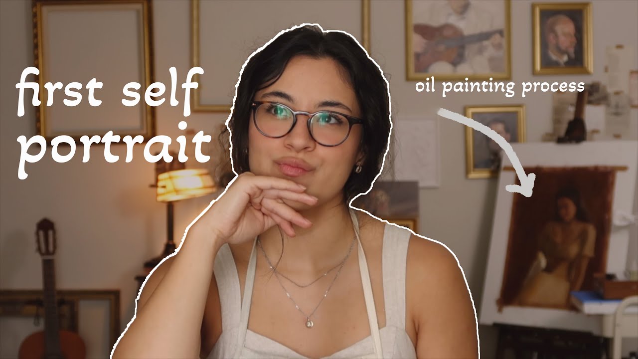 Painting myself for the first time EVER 🐥 cozy art studio vlog ☁️ - YouTube