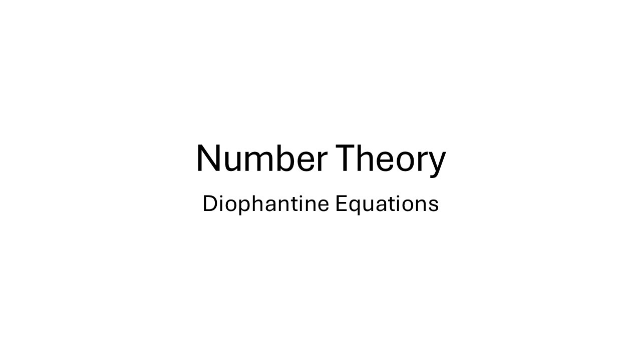 Diophantine Equations