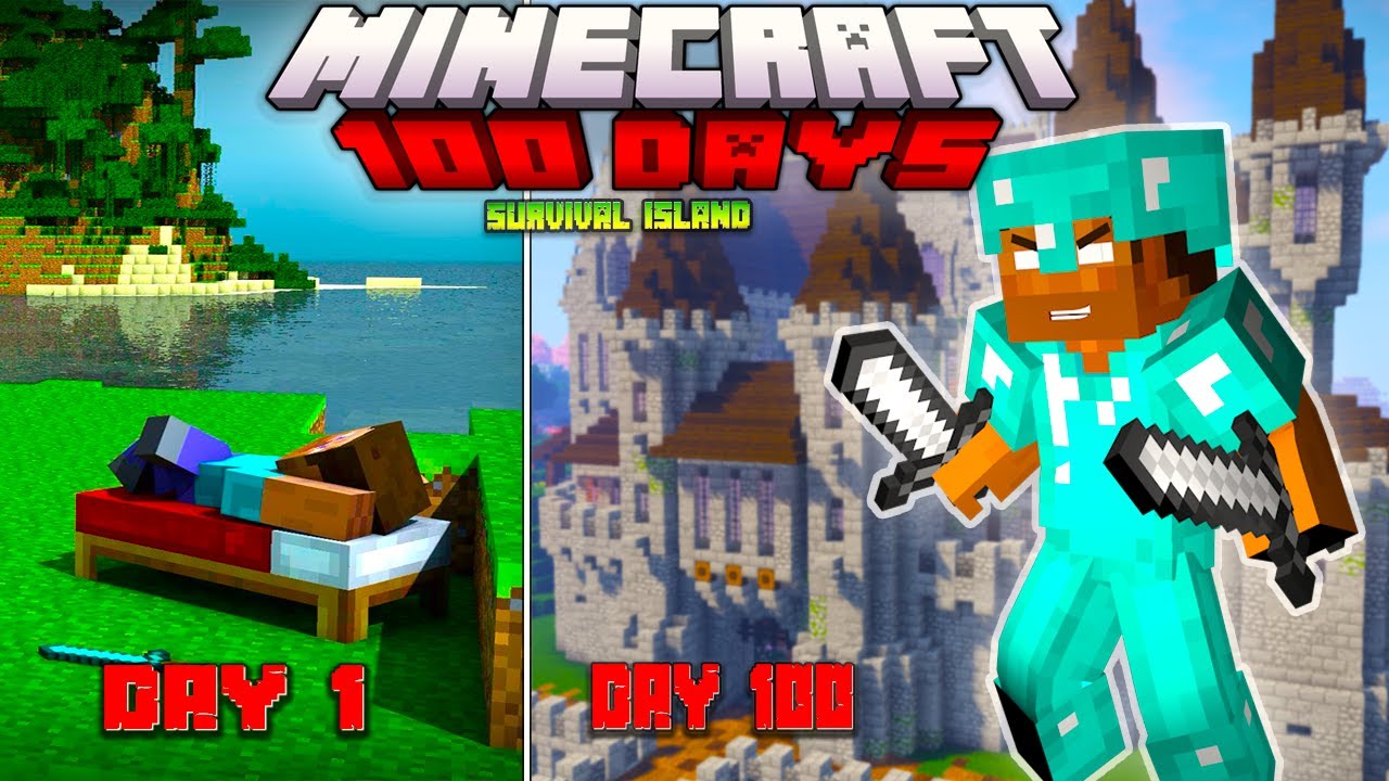 I Survived 100 Days On THE Survival Island In Minecraft || Hindi || # ...