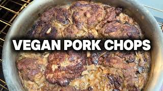 Vegan Pork Chops made from Vital Wheat Gluten Brooke Brimm Vegan Soul Foodie