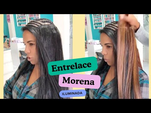 Colocação de Entrelace Morena iluminada passo a passo - YouTube