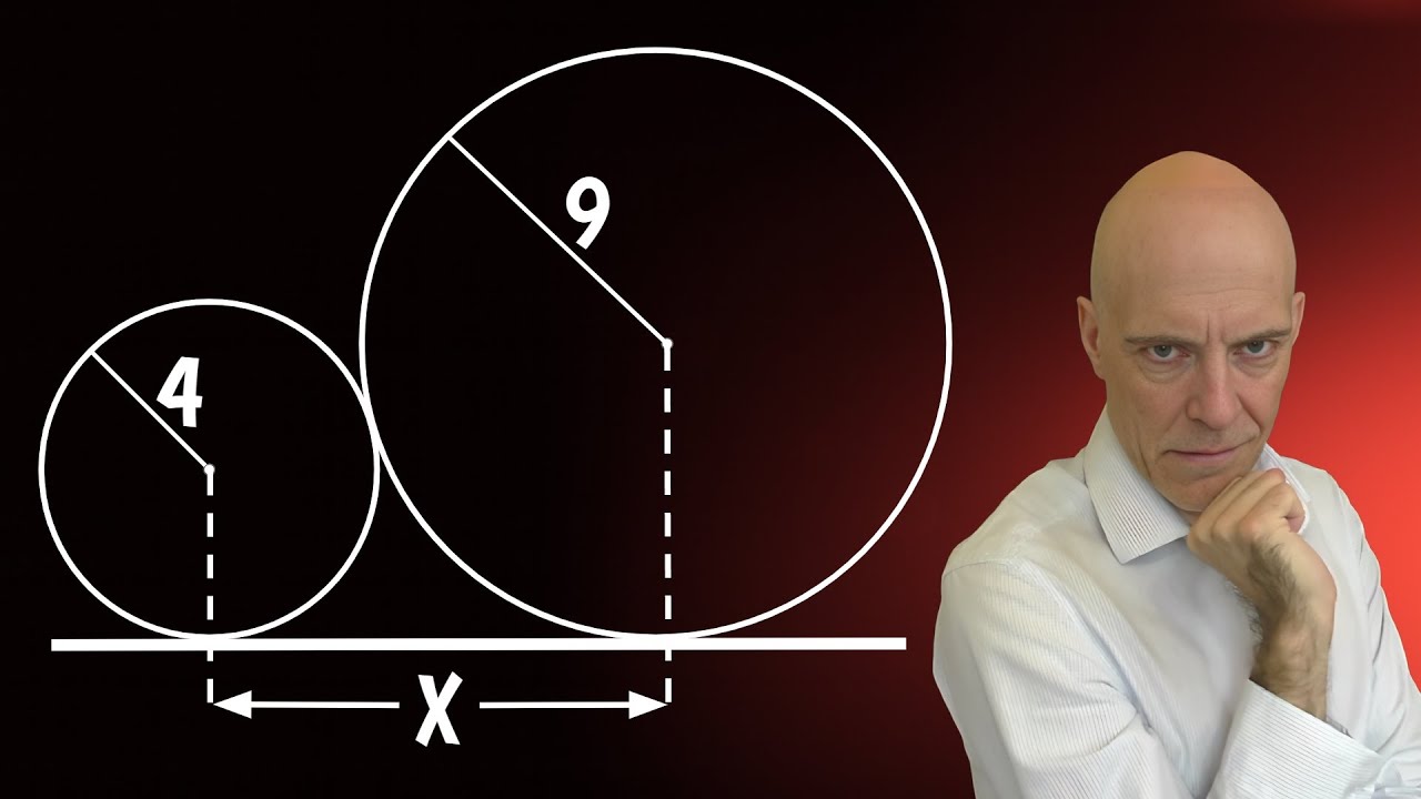 Dos Circunferencias, Una Línea | ¿Cuánto Vale X?🧐