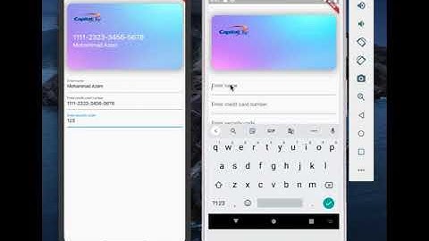 Credit Card Form Using Flutter