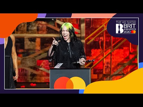 Billie Eilish wins International Female Solo Artist | The BRIT Awards 2020