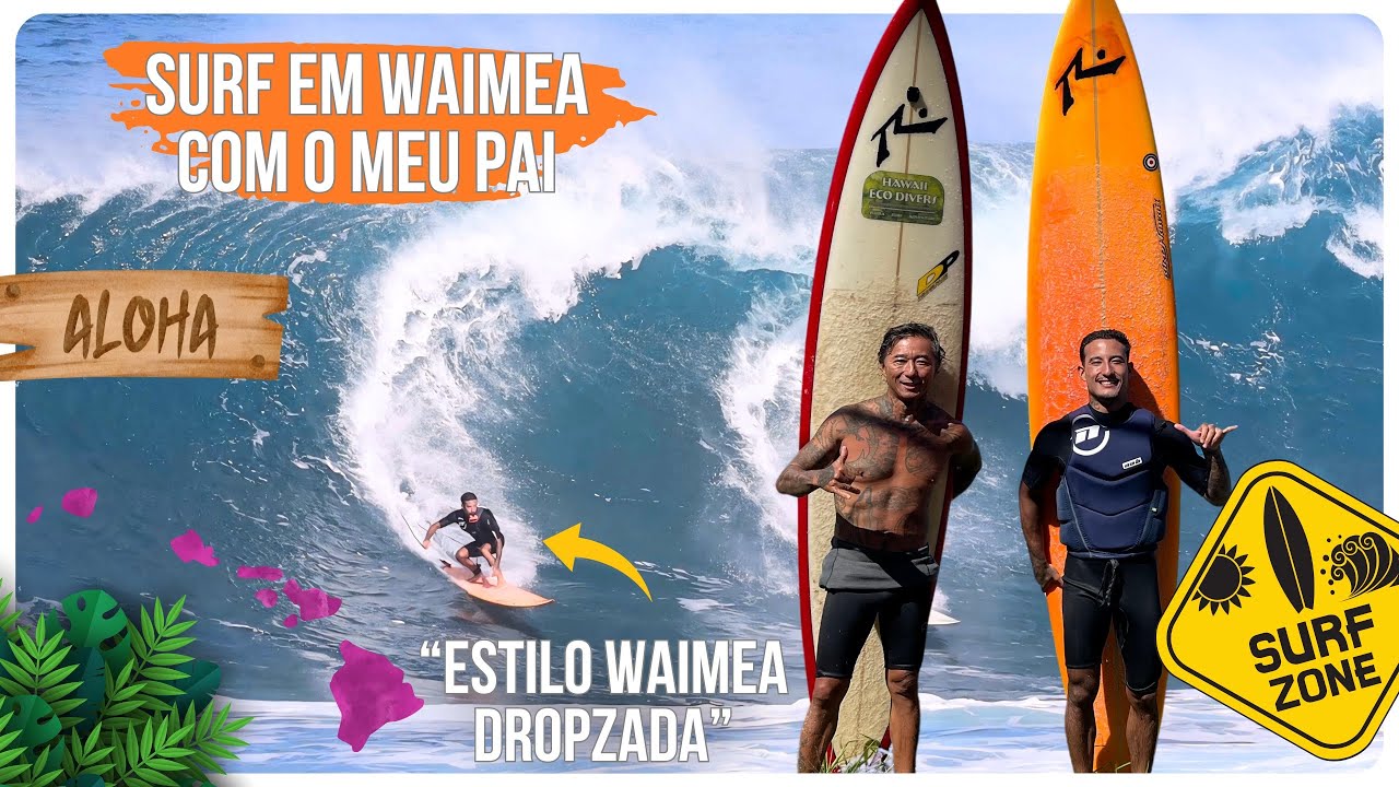 Surf em WAIMEA com o meu pai - HAWAII
