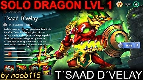 Heroes of O&C: T´saad D´velay  lvl 1 solo Dragon [Tutorial]