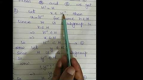 A subset H of group G is subgroup of G iff 1- H^2=H,  2- H^-1=H.