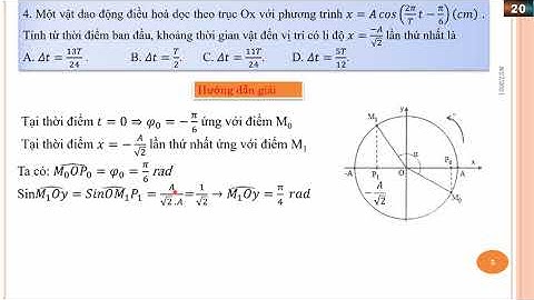 CĐ 1.5: Thời gian trong dao động điều hòa ( dùng đường tròn pha) VL 12 - Thầy Nguyễn Sỹ Trương