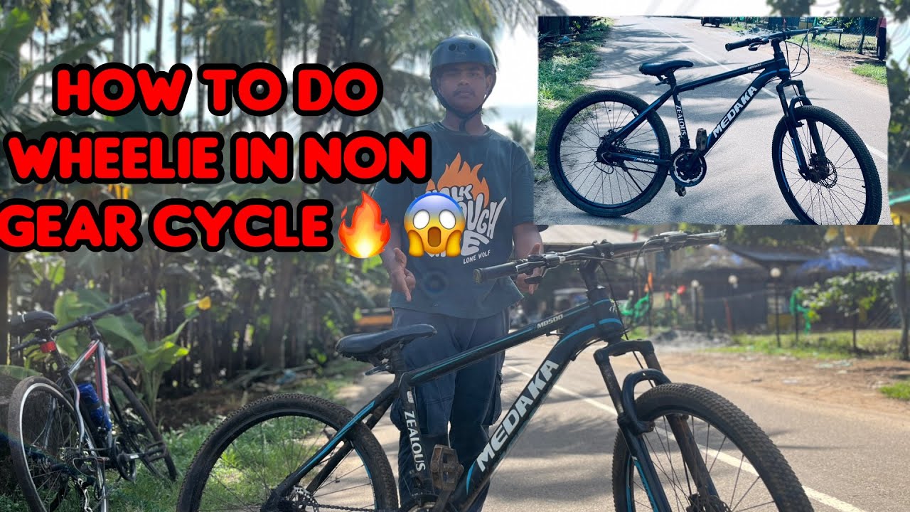 How to do wheelie in non-gear cycle😱🤩😰