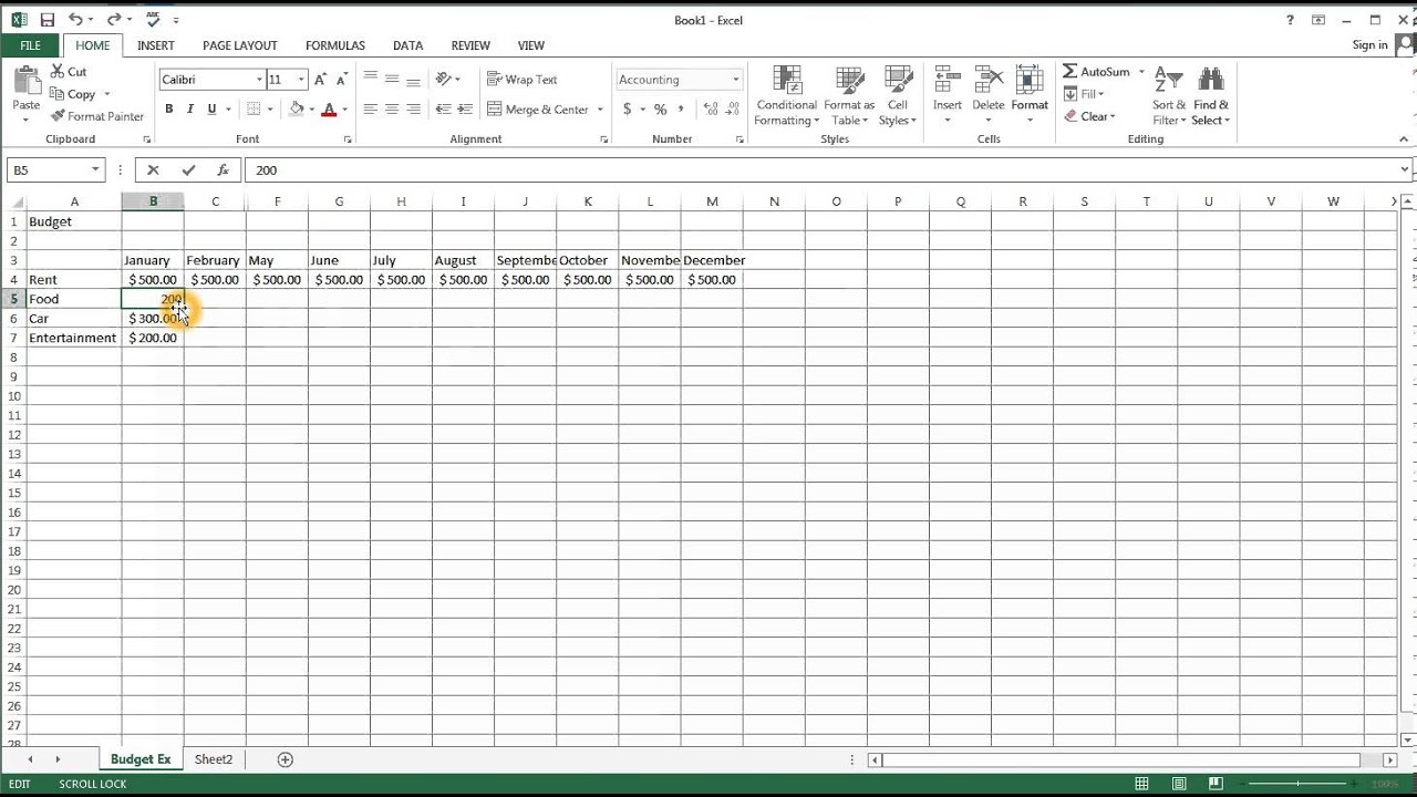 ms excel creating and editing worksheets youtube