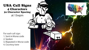 USA Call Signs - 4 Characters - 3x Character Spacing - 15wpm