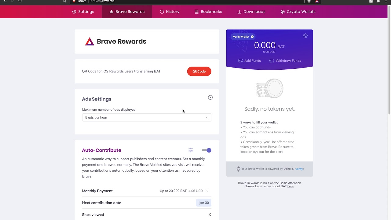 Brave Rewards: How to enable maximum ads [2021]