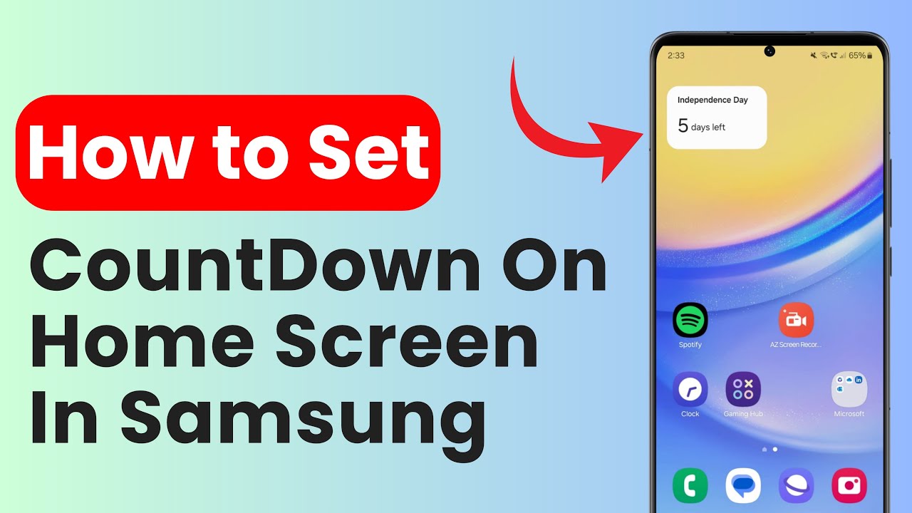 How To Set Countdown On Home Screen In Samsung