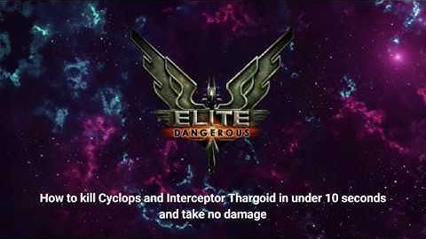 Elite Dangerous Kill Cyclops and Interceptor Thargoids Solo in 10 seconds and no damage.