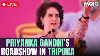 LIVE | Priyanka Gandhi Vadra leads a roadshow in Tripura to rally support for Asish Kumar Saha