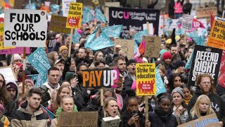 'We need money now': UK teachers, civil servants join biggest strike in decade • FRANCE 24 English