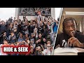 Hide and seek vs 1000 supporters in central london