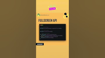 Javascript, Fullscreen API #javascript #shorts