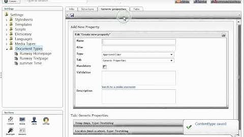 umbraco document type part 1