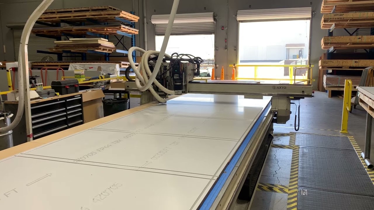 6' x 18' AXYZ 5018 Panel Builder CNC Router, 2008 - YouTube
