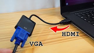 HDMI to VGA adapter • Setup with laptop and old VGA monitor screenshot 2