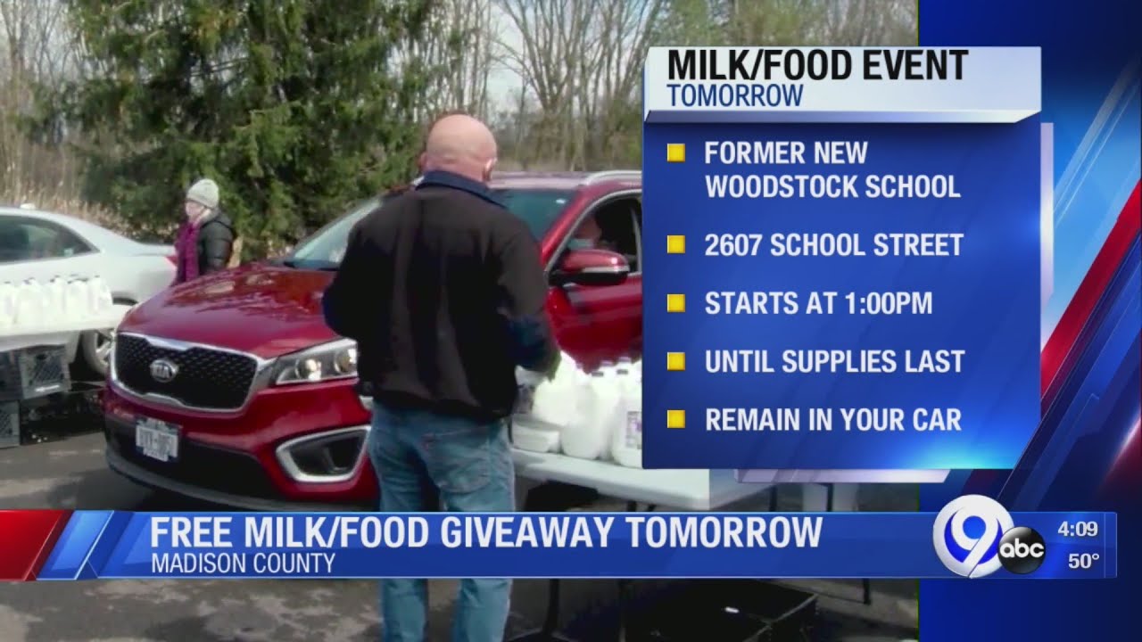 Free milk/food giveaway