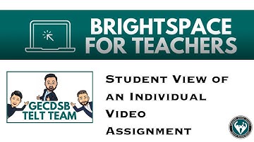 Student View of Individual Video Assignment in Brightspace