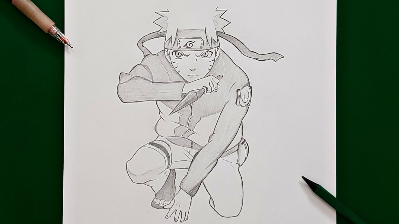 Draw Naruto Using Graphite Pencils